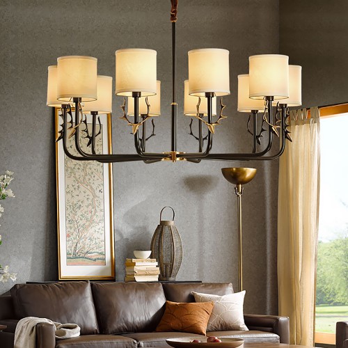 Deer Black Chandelier