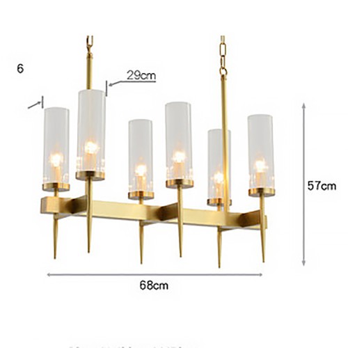 Fashion Brass Line Chandelier