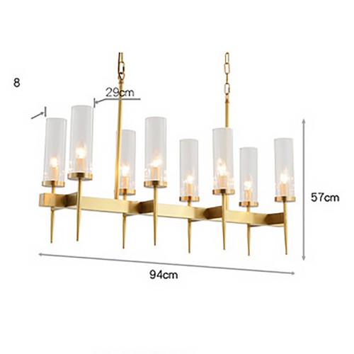 Fashion Brass Line Chandelier