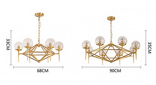 Gold Sea Line Chandelier