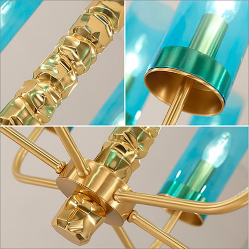 Gold Sea Glass Chandelier 3