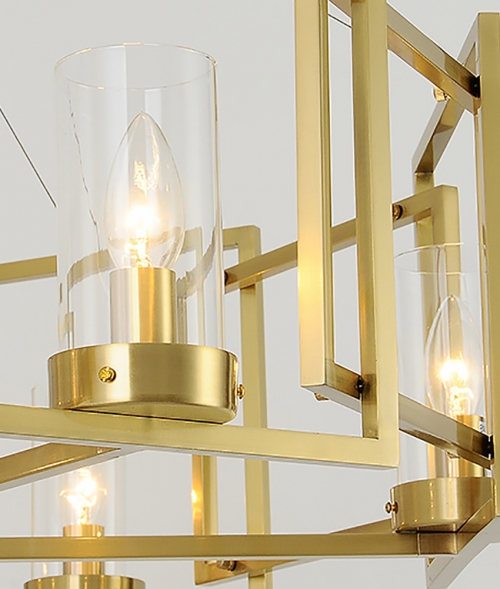 Kebo Form Brass Chandelier 2