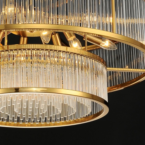 Kebo Form Brass Chandelier