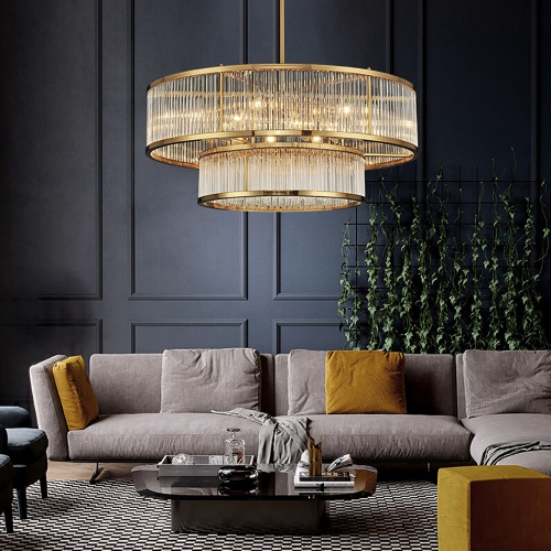 Kebo Form Brass Chandelier