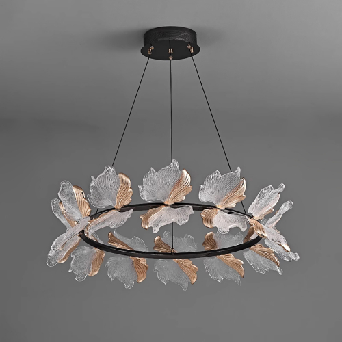 Leaves Chandelier Round