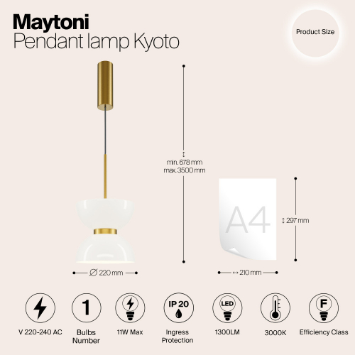 Maytoni MOD178PL-L11G3K