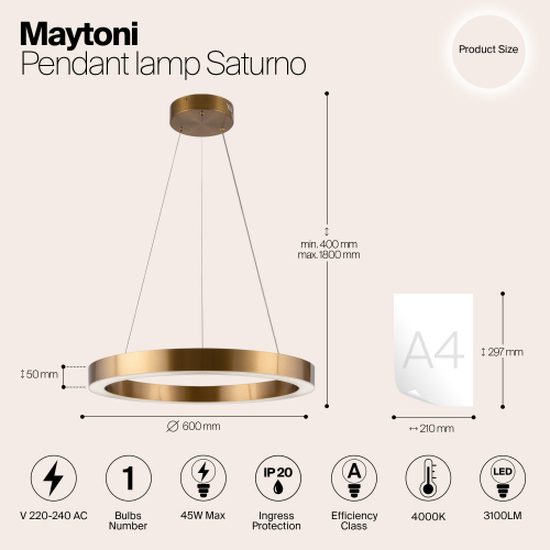 Maytoni Saturno 3