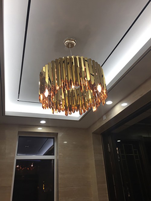 Metal Sea Chandelier Round