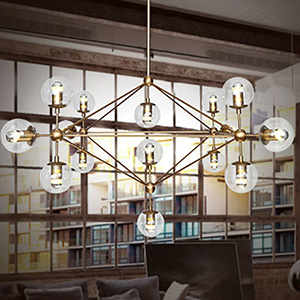 Modo Chandelier Brass Color