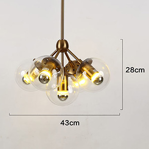 Modo Chandelier Brass Color