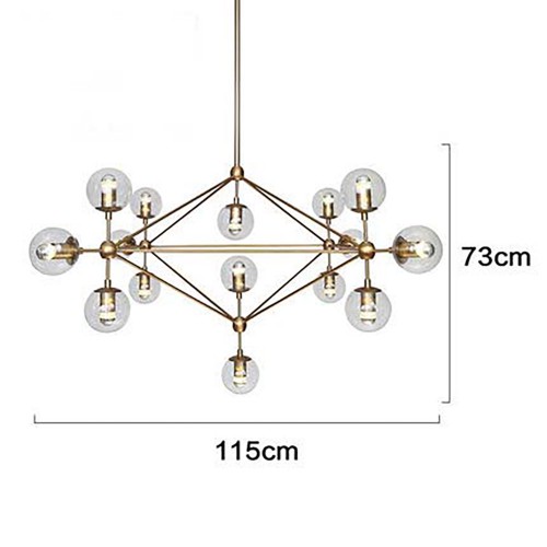 Modo Chandelier Brass Color