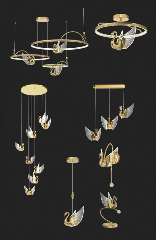 Swan Chandelier