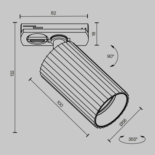 Technical TR218-1-GU10-BK