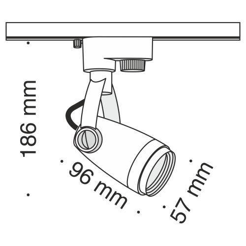 Трековый светильник Technical TR001-1-GU10-B