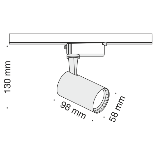 Трековый светильник Technical TR003-1-6W3K-B