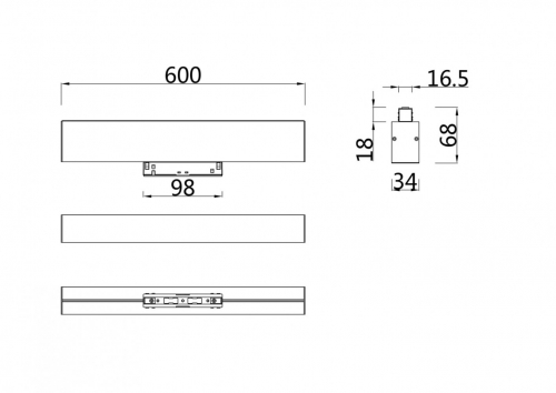 Трековый светильник Technical TR012-2-20W3K-W