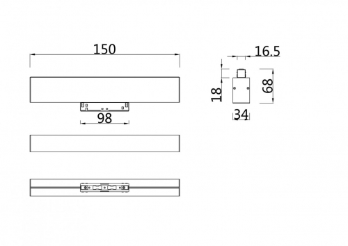 Трековый светильник Technical TR012-2-7W3K-W