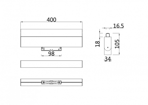 Трековый светильник Technical TR013-2-20W4K-B