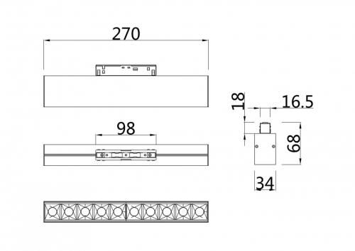 Трековый светильник Technical TR014-2-20W3K-W