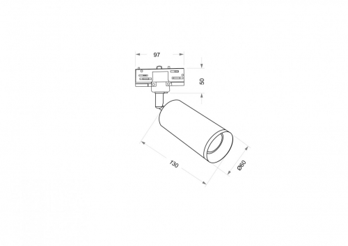 Трековый светильник Technical TR028-3-GU10-W